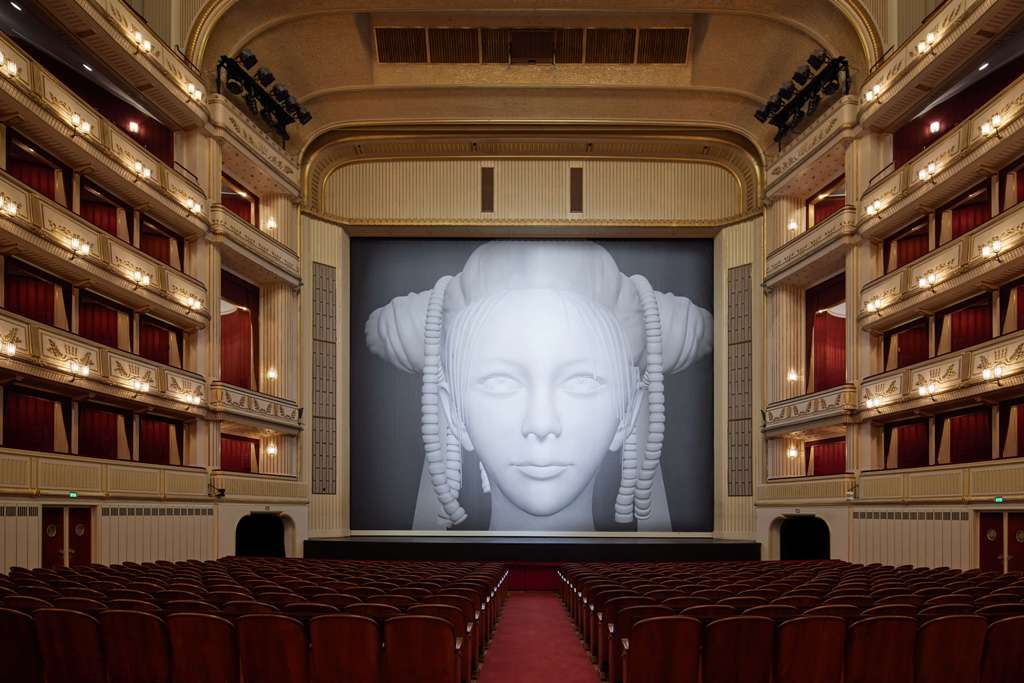 Cao Fei, The New Angel, 2022, Safety Curtain, museum in progress, Vienna State Opera, 2022/2023. Courtesy Museum in Progress