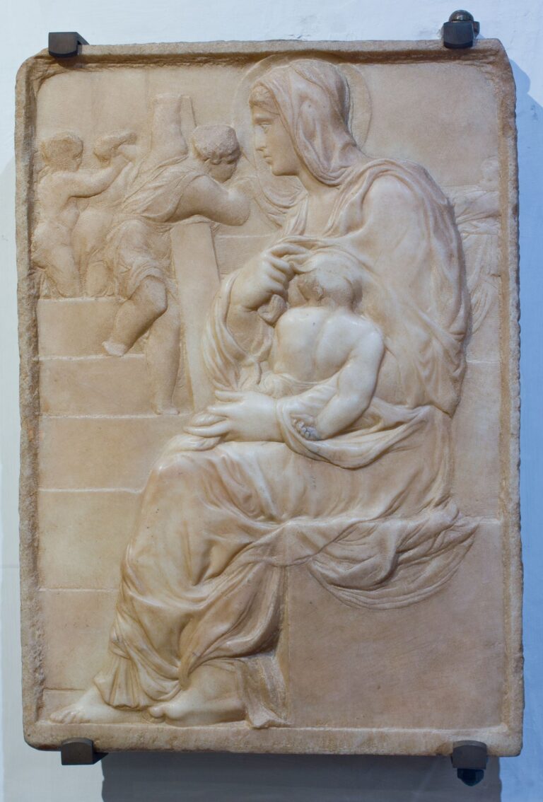 Michelangelo Buonarroti, Madonna della Scala, 1490-01 ca., marmo, 56,7 x 40,1 cm, Firenze, Casa Buonarroti