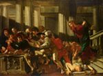 Francesco Boneri detto Cecco del Caravaggio, Cacciata dei mercanti dal tempio, 1613-1615 circa, olio su tela, Berlino, Gemäldegalerie