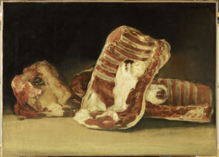 Francisco José de Goya y Lucientes, Nature morte à la tête de mouton. Musée du Louvre, département des Peintures © RMN Grand Palais (Musée du Louvre), photo Thierry Ollivier