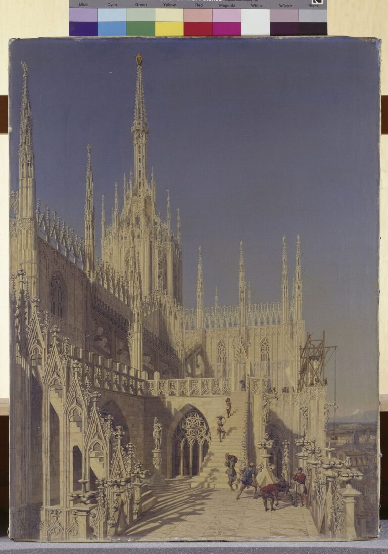 Johann Carl Schultz, Veduta del duomo di Milano, 1829, Olio su tela, 69 × 51 cm, Berlino, Staatliche Museen, Alte Nationalgalerie