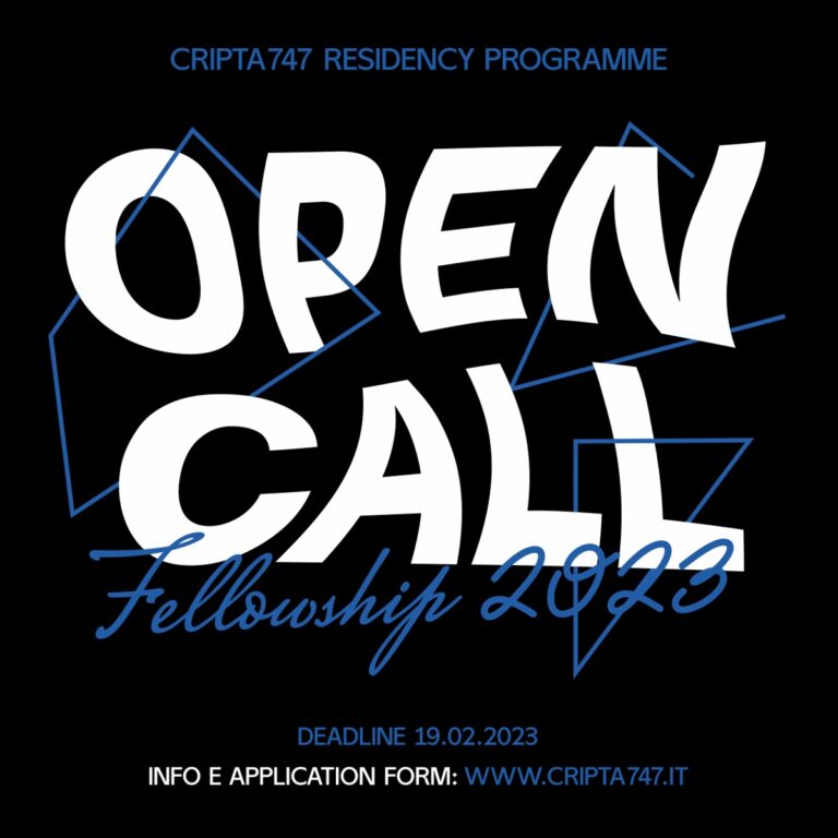 Open Call Cripta747 Residency Programme 2023