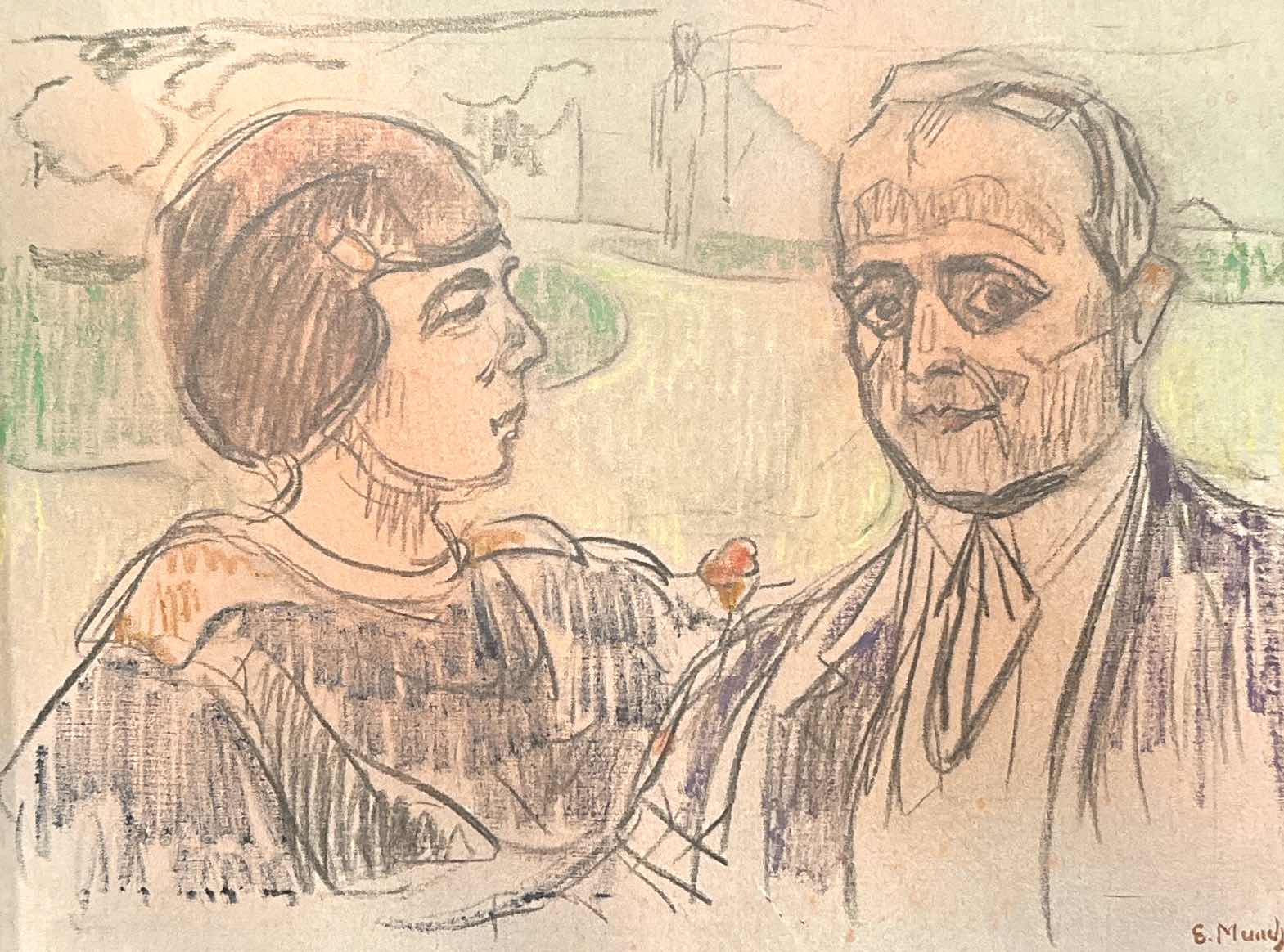 Un ritratto di Munch di Elsa e Curt Glaser del 1913. Courtesy of Sotheby's