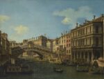 Canaletto, Rialto Bridge, Venice, from the south with an embarkation. Courtesy Christie's Images Ltd