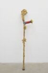 Diego Gualandris, Antonia, 2022, crutch, mixed media, 17 x 110 x 14 cm