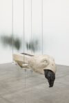 Exhibition view, Cyprien Gaillard, HUMPTY DUMPTY, Palais de Tokyo, Gargoyle spewing lead, 1873–1914. Photo credit Timo Ohler