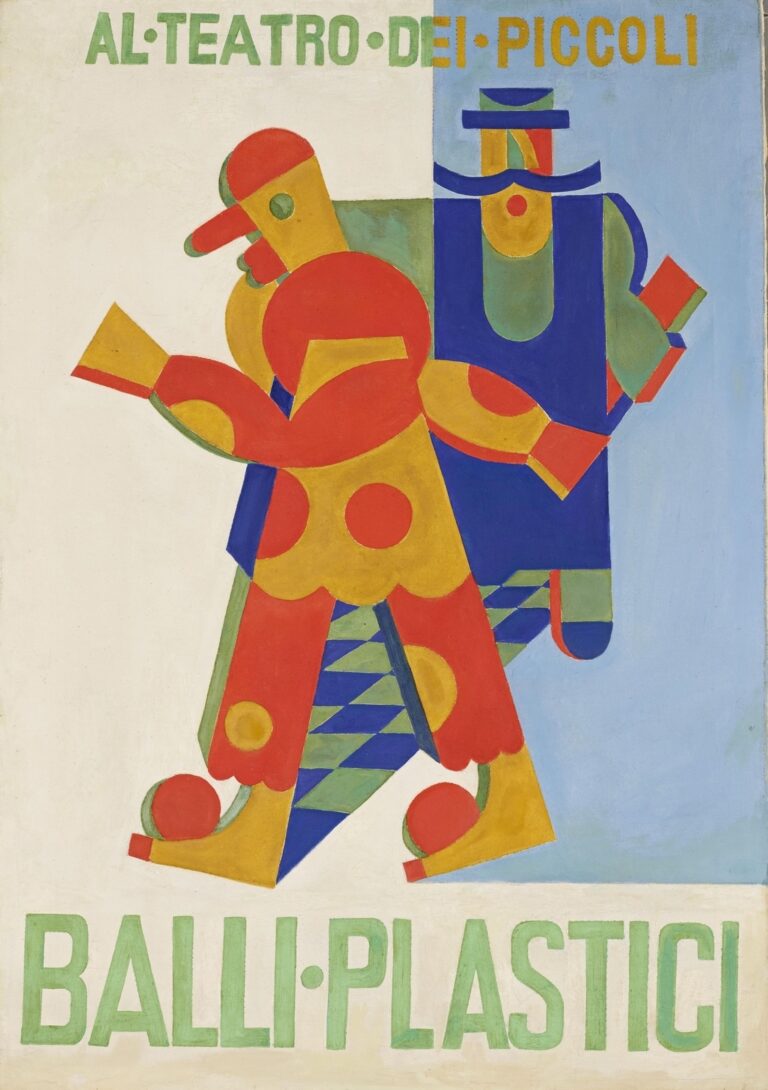 Fortunato Depero, Cartellone per I Balli Plastici, 1918, olio su tela