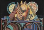 Fortunato Depero, The New Babel (scenario plastico mobile), 1930, tempera su cartoncino