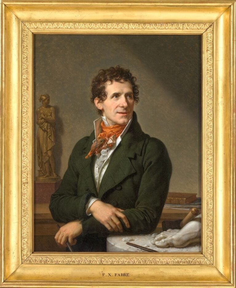 Francois Xavier Fabre (1766-1837), Ritratto di Antonio Canova, 1812, olio su tela applicata su tavola, 92x72,8 cm, Montpellier, Musee Fabre