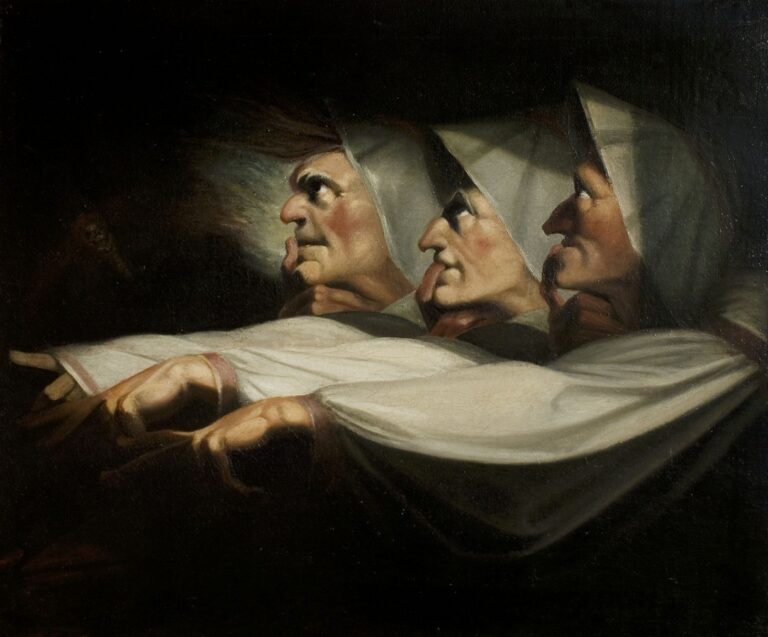 Füssli, The Three Witches, post 1783, oil on canvas, 75 x 90 cm, Museum of the Royal Shakespeare Theatre, Stratford upon Avon © Royal Shakespeare Company Theatre Collection