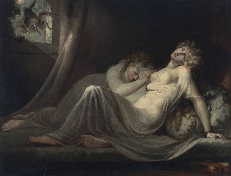 Füssli, The incubus leaving two young women, oil on canvas, 86,4 x 110,5 cm. Collection Farida et Henri Seydoux, Paris © Droits réservés