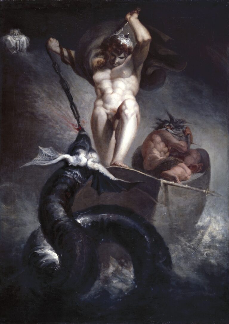 Füssli, Thor Fighting Against the Midgard Serpent, 1790, oil on canvas, 133 x 94.6 cm, The Royal Academy of Arts, London © Royal Academy of Arts, London. Photo John Hammond