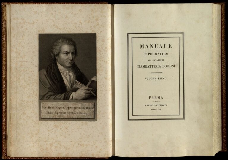 Giambattista Bodoni, Manuale tipografico del cavaliere Giambattista Bodoni Parma, presso la vedova, 1818