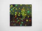Giuliana Rosso, Falene verdi e blu, 2020, olio su tela, 100x100 cm. Courtesy l’artista
