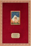 Jan Fabre, The birth of a small, plump, alluring sea Cupid (I) (2018), matita HB, matite colorate su carta chromo, cornice dorata, passe partout rosso, 36,2 x 25 x 2,2 cm