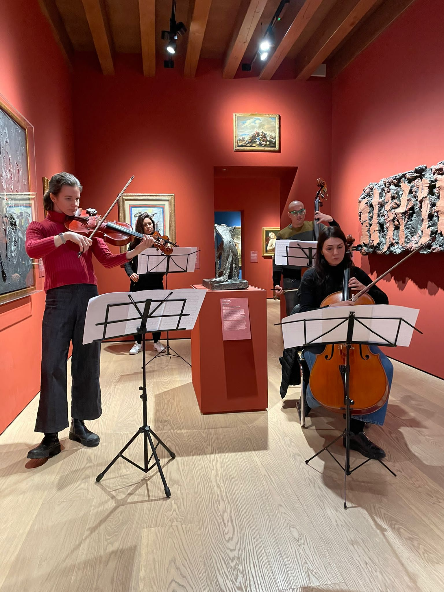 La registrazione delle musiche per Opening Night a Palazzo Maffei Casa Museo, Verona