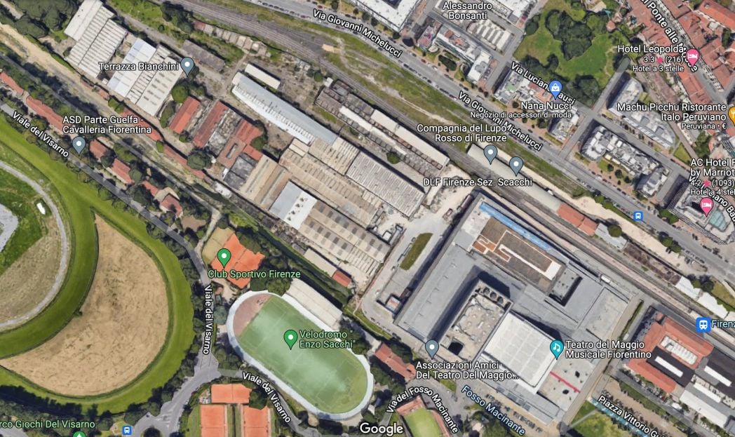 Le OGR di Firenze viste dal satellite
