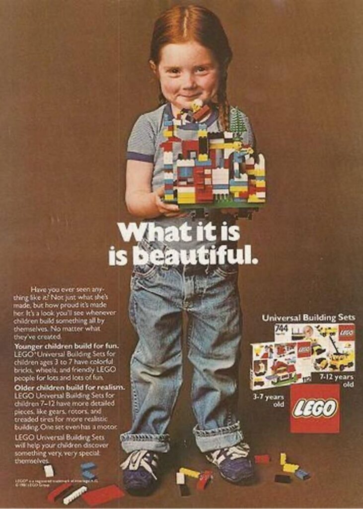 Lego, la nota pubblicita del 1981