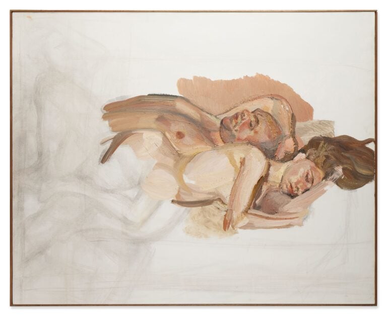 Lucian Freud, And the Bridegroom (first version, fragment), 1993. Courtesy of Sotheby’s