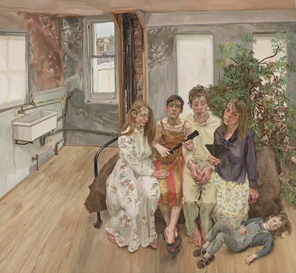 Lucian Freud, Large Interior, W11 (after Watteau), 1981–83