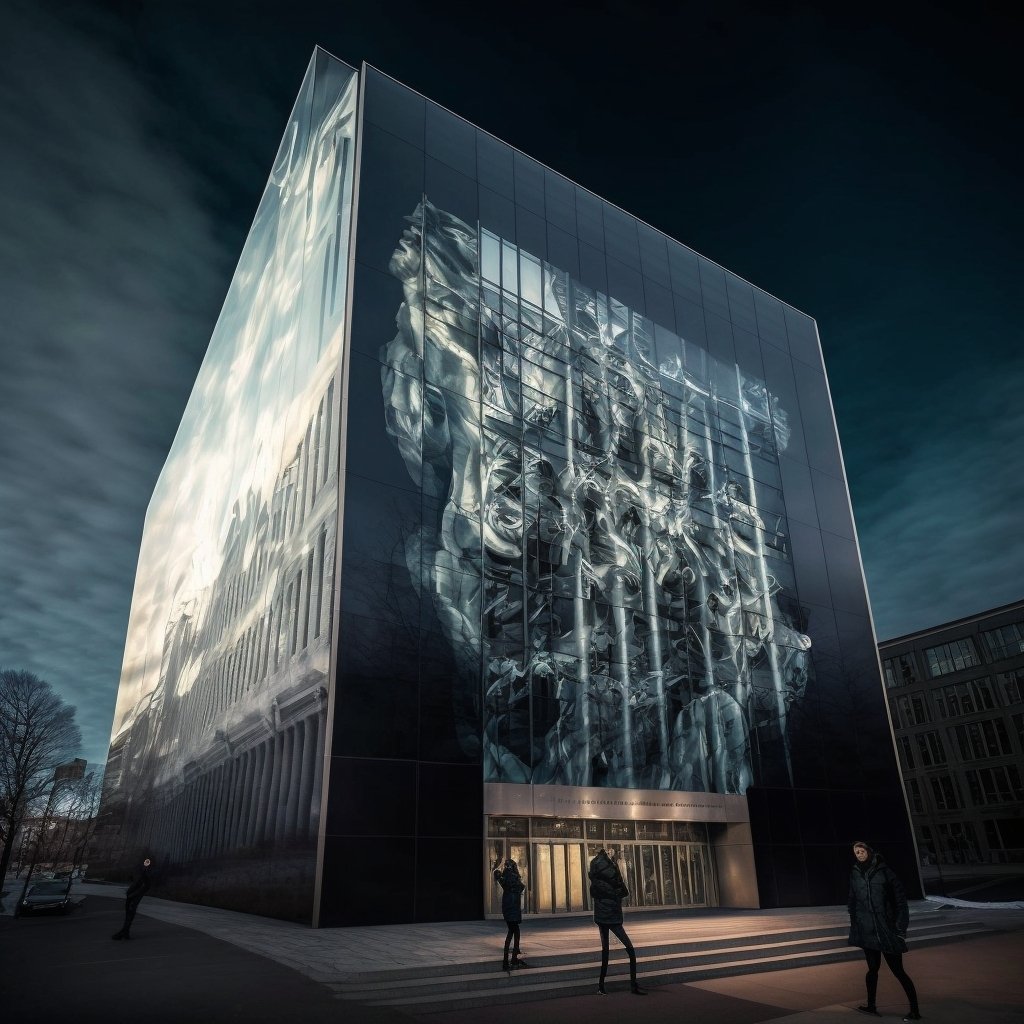 Midjourney, Refik Anadol, The Ghost in the Machine, installation