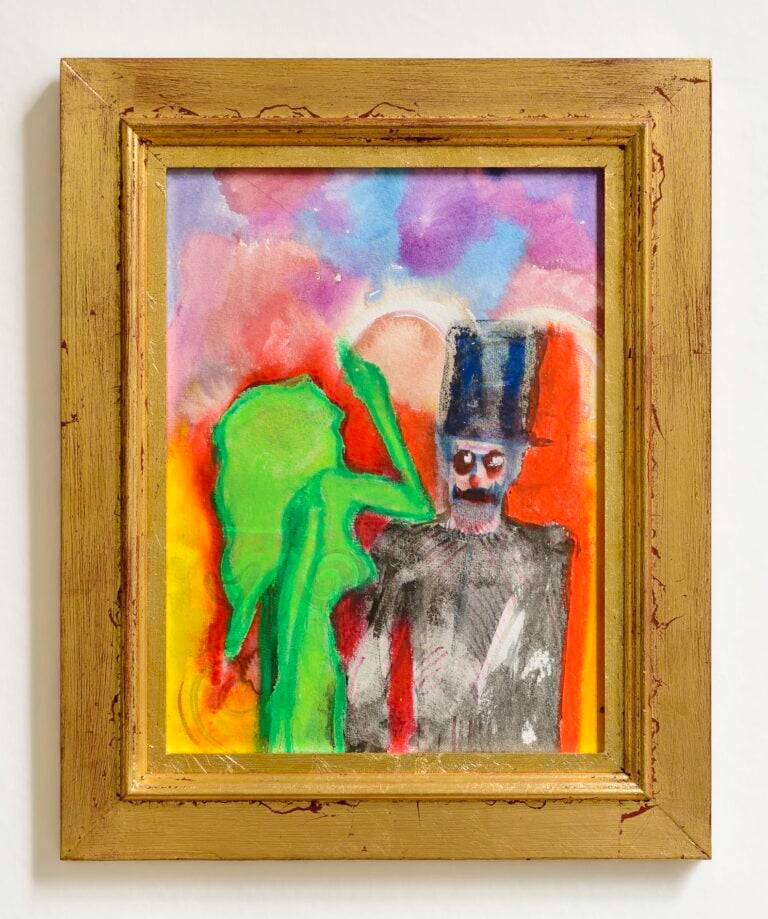 Monster Chetwynd, Lysistrata (Green Woman), 2022, watercolor and oil pastel on paper