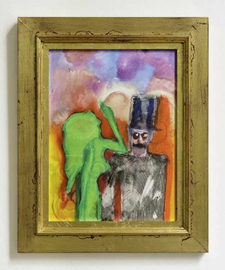 Monster Chetwynd, Lysistrata (Green Woman), 2022, watercolor and oil pastel on paper