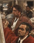 Pietro Annigoni, Autoritratto con amici, 1936, Museo del Novecento, Milano