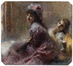 Tranquillo Cremona, In ascolto, 1874 1878 ca., olio su tela, 112 x 128 cm, Collezione privata