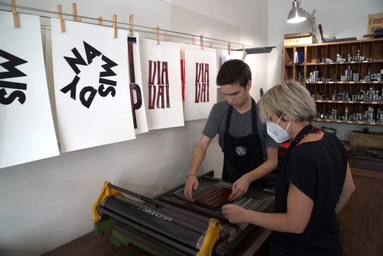 Vetra Passage, workshop di Cabaret Typographie con studenti NABA, presso Bonvini1909 - ph. Giovanni Giommi