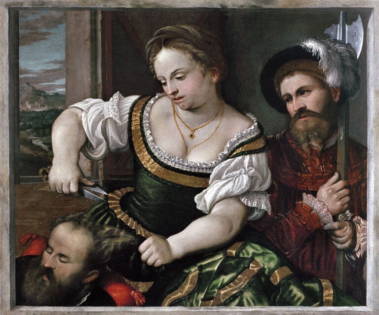Girolamo Romani detto Romanino, Sansone e Dalila, olio su tela, 131 x 150 cm. Collezione privata