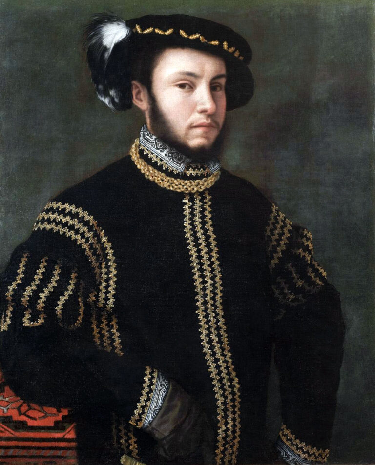 Alessandro Bonvicino detto Moretto, Ritratto di un conte Martinengo, olio su tela, 84 x 67 cm. Montichiari, Museo Lechi