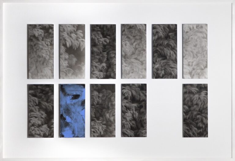 Giulia Dall’Olio, G 19][298 d, 2022, Carboncino e acrilico su carton plune, cm 65x95, courtesy dell’artista