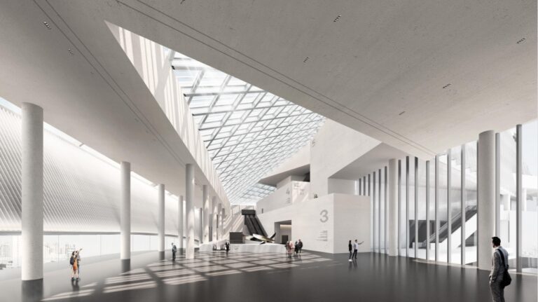 Rendering del Bai E Tan Greater Bay Art Centre. Courtesy Guangdong Museum of Art