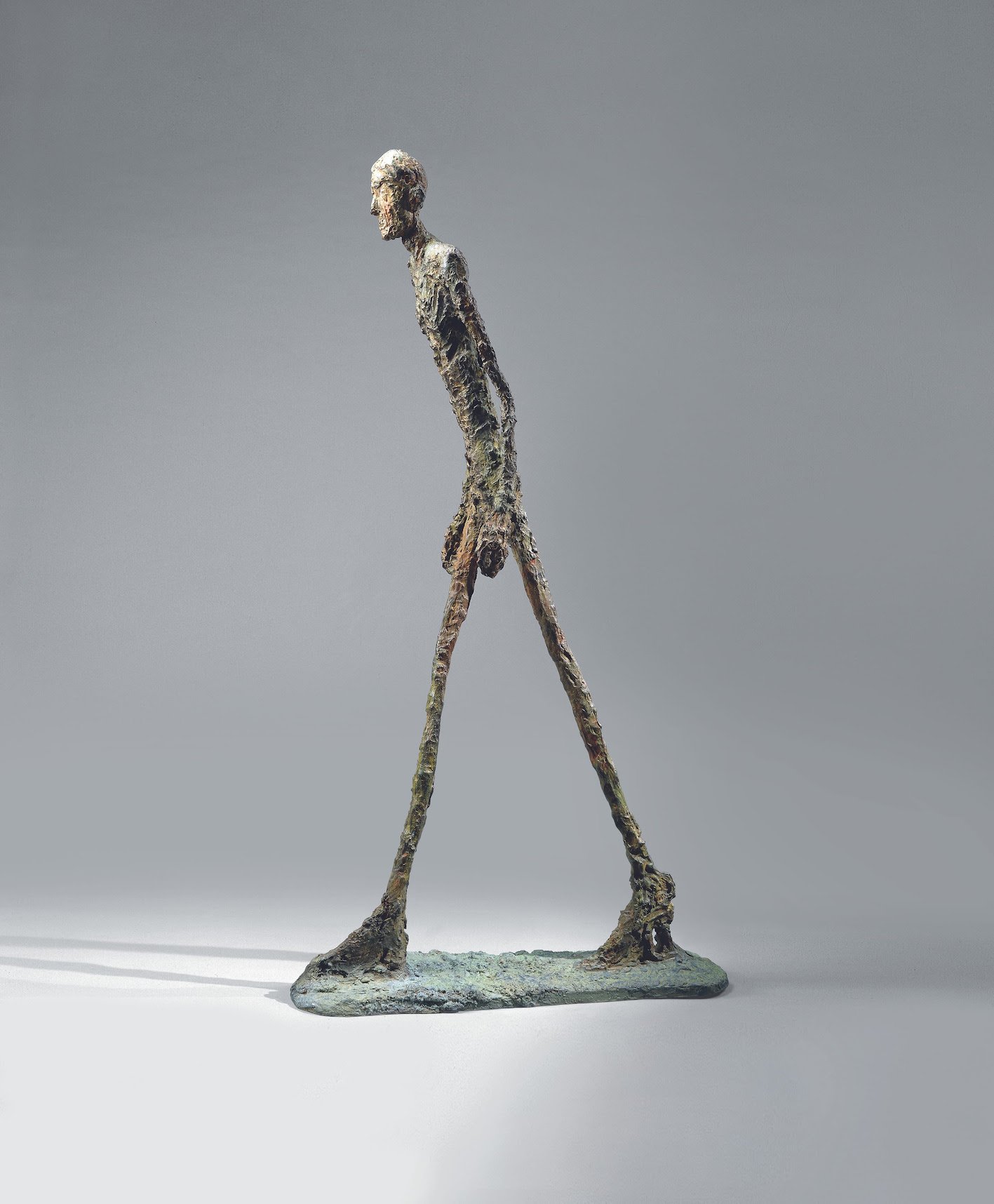 Alberto Giacometti, L'Homme qui marche I, 1960, bronzo, Fondation Marguerite et Aimé Maeght, Photo Claude Germain – Archives Fondation Maeght (France)