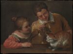 Annibale Carracci, Due bambini molestano un gatto, 1587 88. New York, Metropolitan Museum of Art