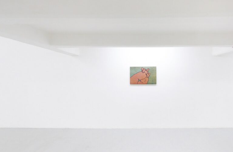 Coward!, solo show by Peter Frederiksen, installation view at The Flat - Massimo Carasi, Milan, 2023