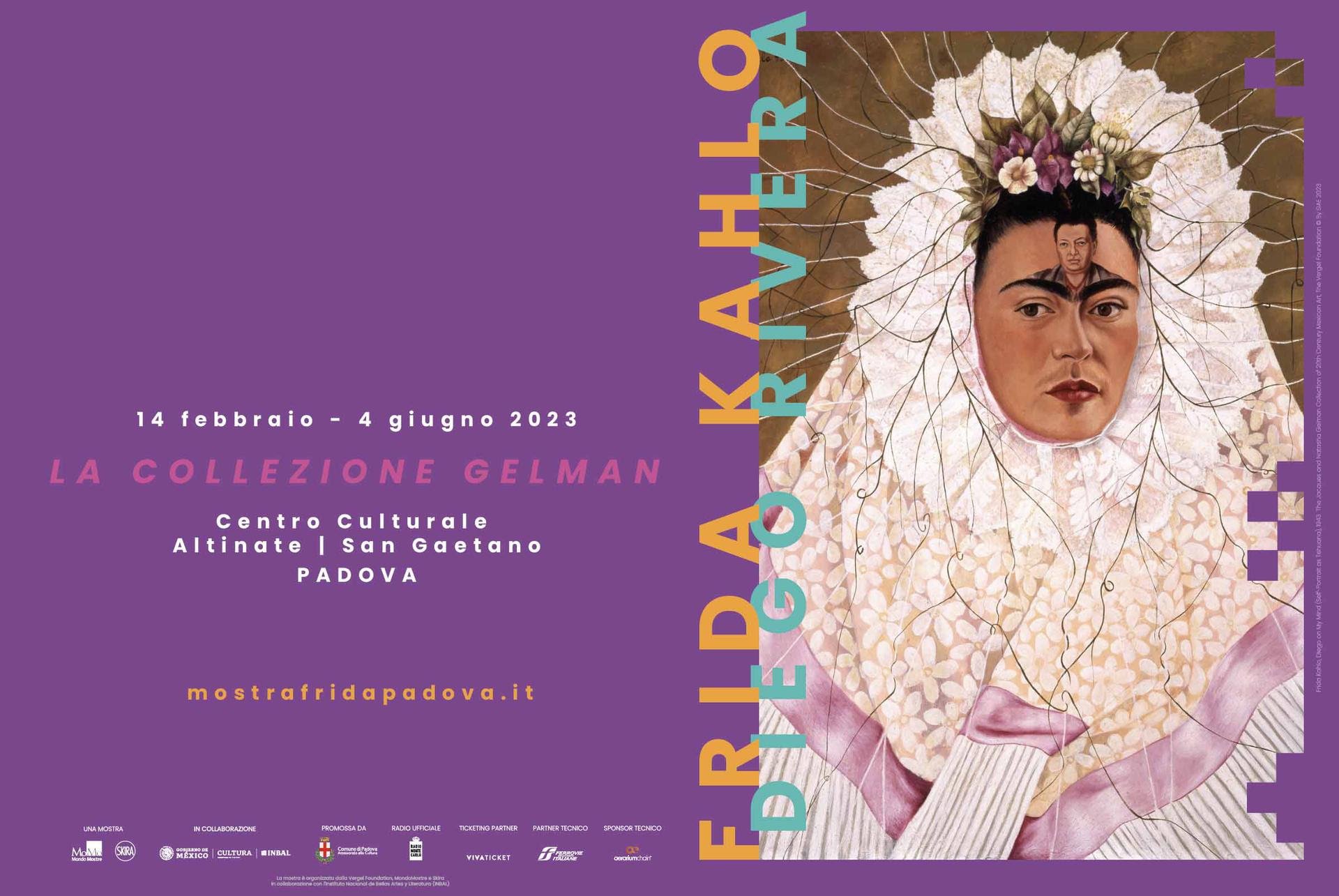Frida Kahlo e Diego Rivera, locandina della mostra a Padova