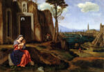 Giovanni Girolamo Savoldo, Riposo nella fuga in Egitto sullo sfondo di Venezia, olio su tela, 87 x 124 cm. Collezione privata