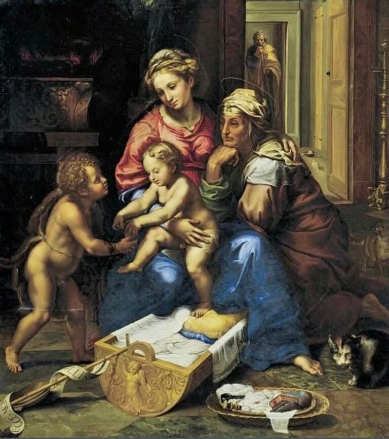 Giulio Romano, Madonna della gatta, 1522. Napoli, Museo Nazionale di Capodimonte