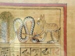Il Grande Gatto di Eliopoli intento a uccidere Apopi in una illustrazione del Papiro di Hunefer. British Museum, Londra