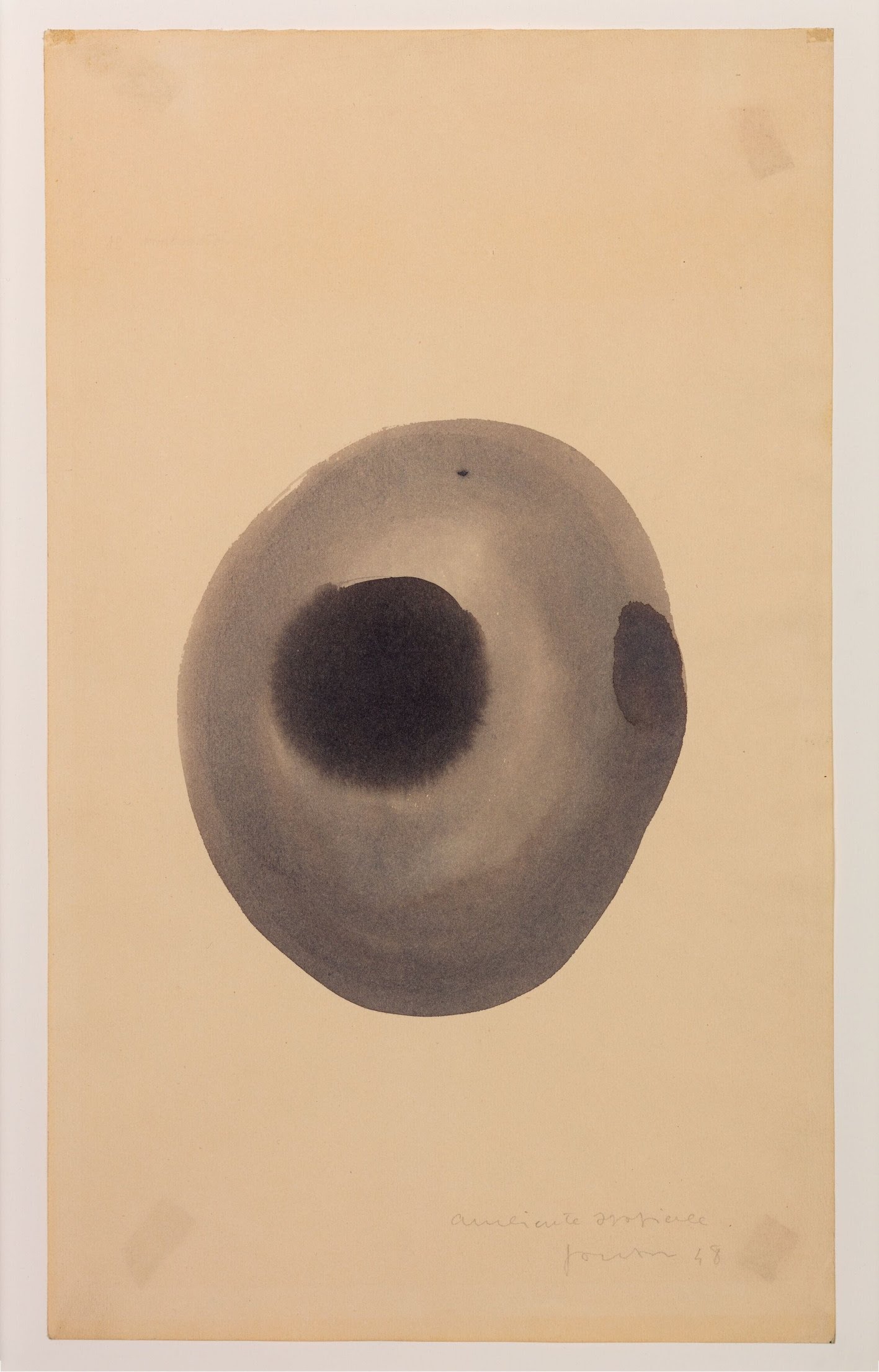 Lucio Fontana, Ambiente spaziale, 1948, gouache su carta, 37,7 x 22,5 cm