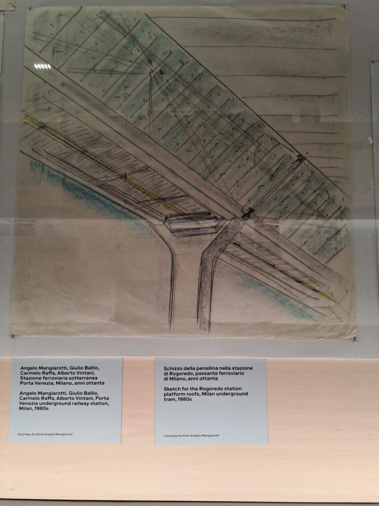 Schizzo per la pensilina della stazione di Rogoredo