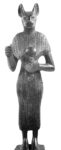 Statuetta di Bastet in bronzo e argento, risalente al periodo tolemaico o romano dell'Egitto. Walters Art Museum, Baltimora