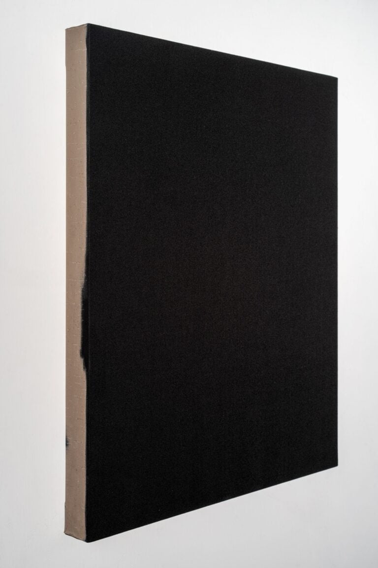 Tela su stoffa fondo nero, 2023, courtesy l’artista e Galleria Fuoricampo, foto Ela Bilakowska, OKNOstudio