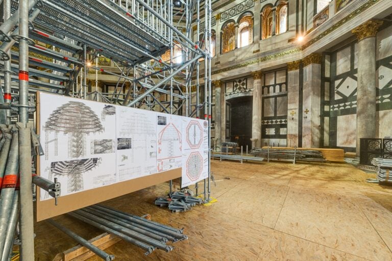 Battistero di Firenze, fasi di montaggio del cantiere di restauro. Photo di Francesco degli innocenti - Studio Fotografico FDI