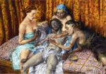 Francesco De Grandi, Tre Marie, 2019, olio su tela, cm 35x50