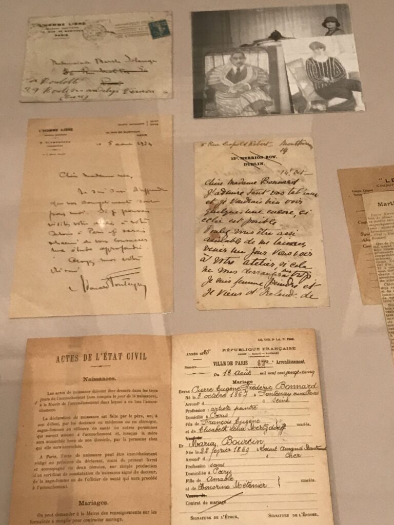 © Photo Dario Bragaglia, Musée Bonnard Documenti esposti nella mostra Marthe Solange Pastels 1921-1926