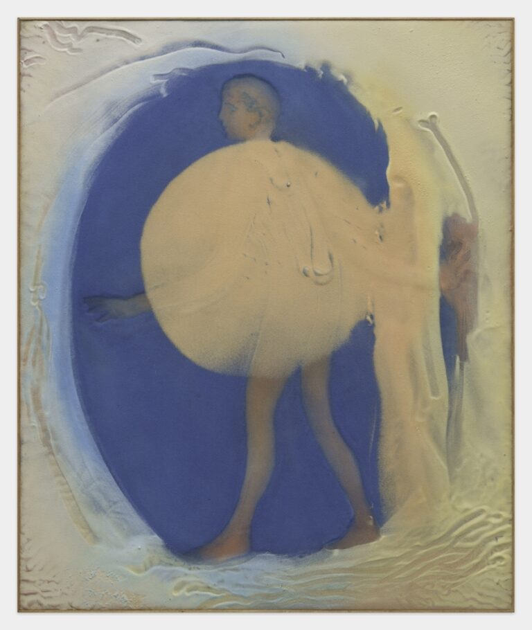 Grotta, 2022, Corundum and pigment on MDF, 120x95 cm, Courtesy the artist and Galleria Umberto Di Marino
