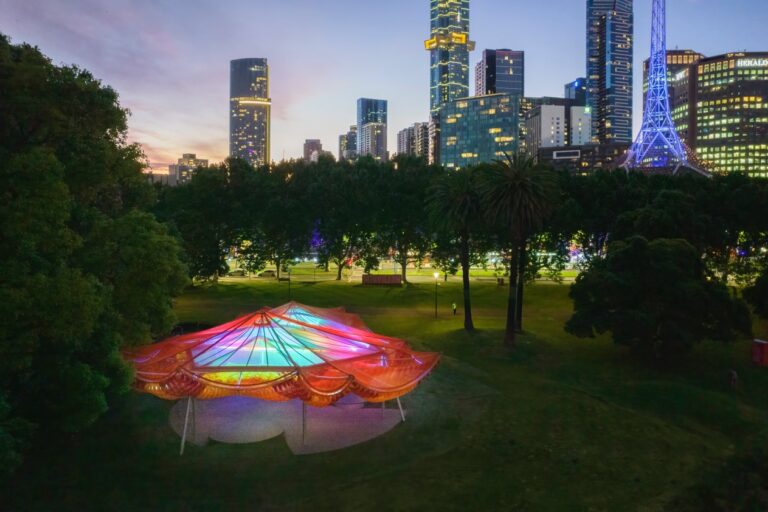 MPavilion 9, designed by all(zone). Image by John Gollings. Courtesy of MPavilion.